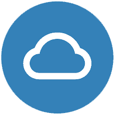 Blue Icon with White Cloud
